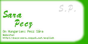 sara pecz business card